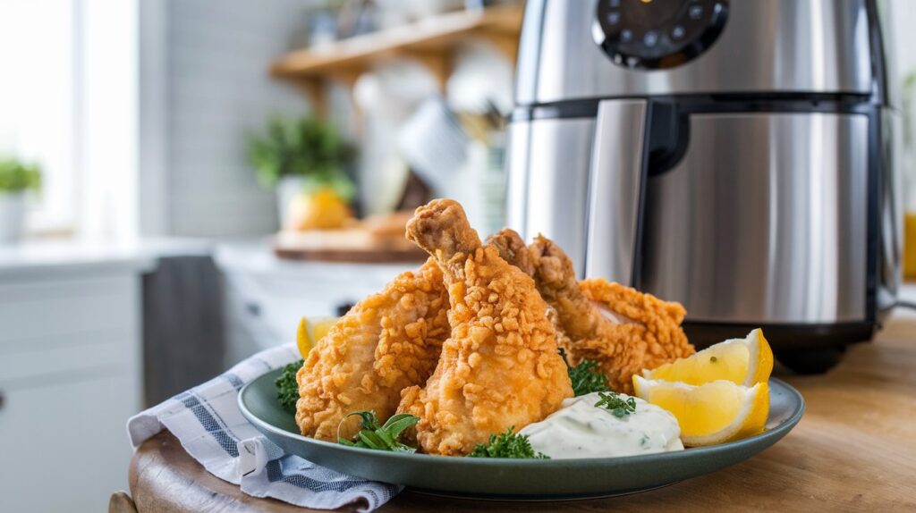 Poulet pané et frit au Airfryer