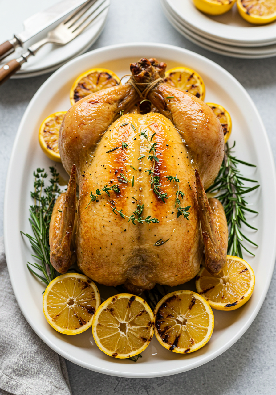 poulet rôti au citron