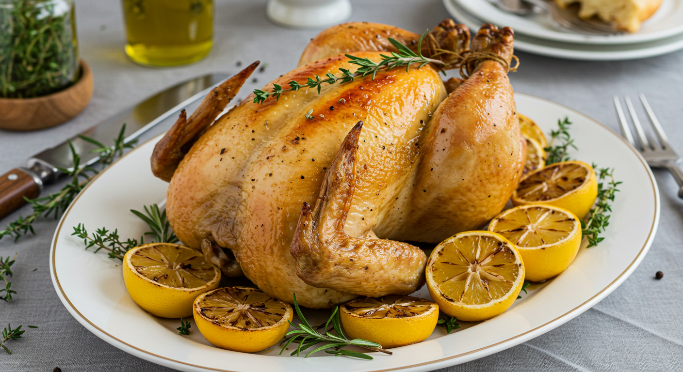 poulet rôti au citron